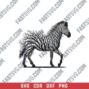 Tree Zebra DXF File for CNC Machines