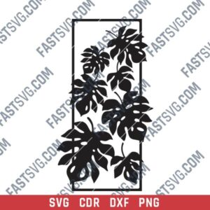 Leaf Pattern Decorative DXF File for CNC Cutting