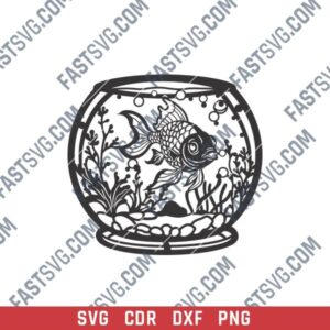 Gold Fish DXF File for CNC Cutting